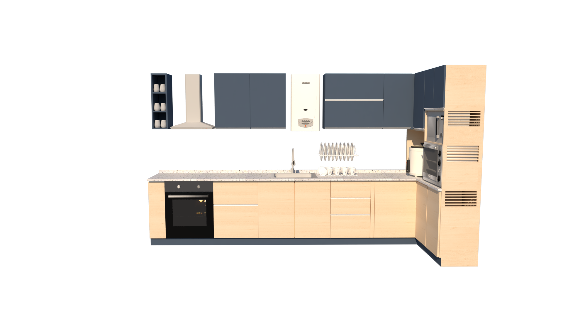 Diseño y renderizado de mueble cocina  (Práctica profesional en Strauss, Concepción)
